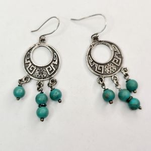 Small Sterling Silver Turquoise Earring